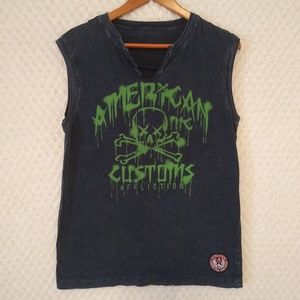 Affliction American Customs Skull Bones Muscle Tee